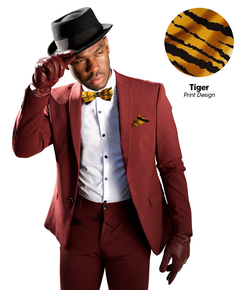 Vittorio Farina Men's Kente Satin Bow Tie & Pocket Square in Gift Box