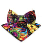 Vittorio Farina Men's Mardi Gras Satin Bow Tie & Pocket Square in Gift Box