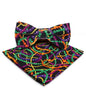 Vittorio Farina Men's Mardi Gras Satin Bow Tie & Pocket Square in Gift Box