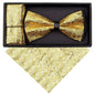Vittotio Farina Men's Rhinestone Bow Tie and Pocket Square in Gift Box