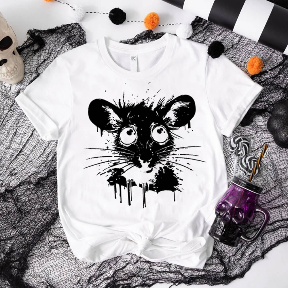 Big Eyes Cute Mouse Short Sleeve T-shirt