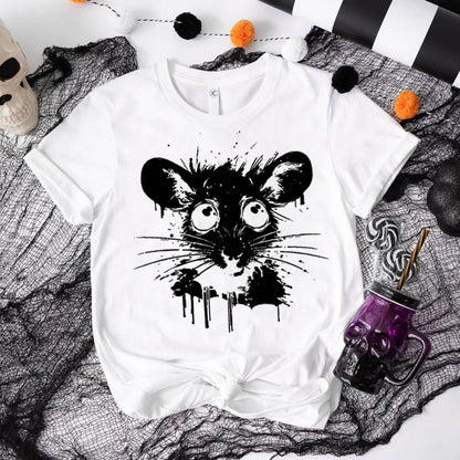 Big Eyes Cute Mouse Short Sleeve T-shirt
