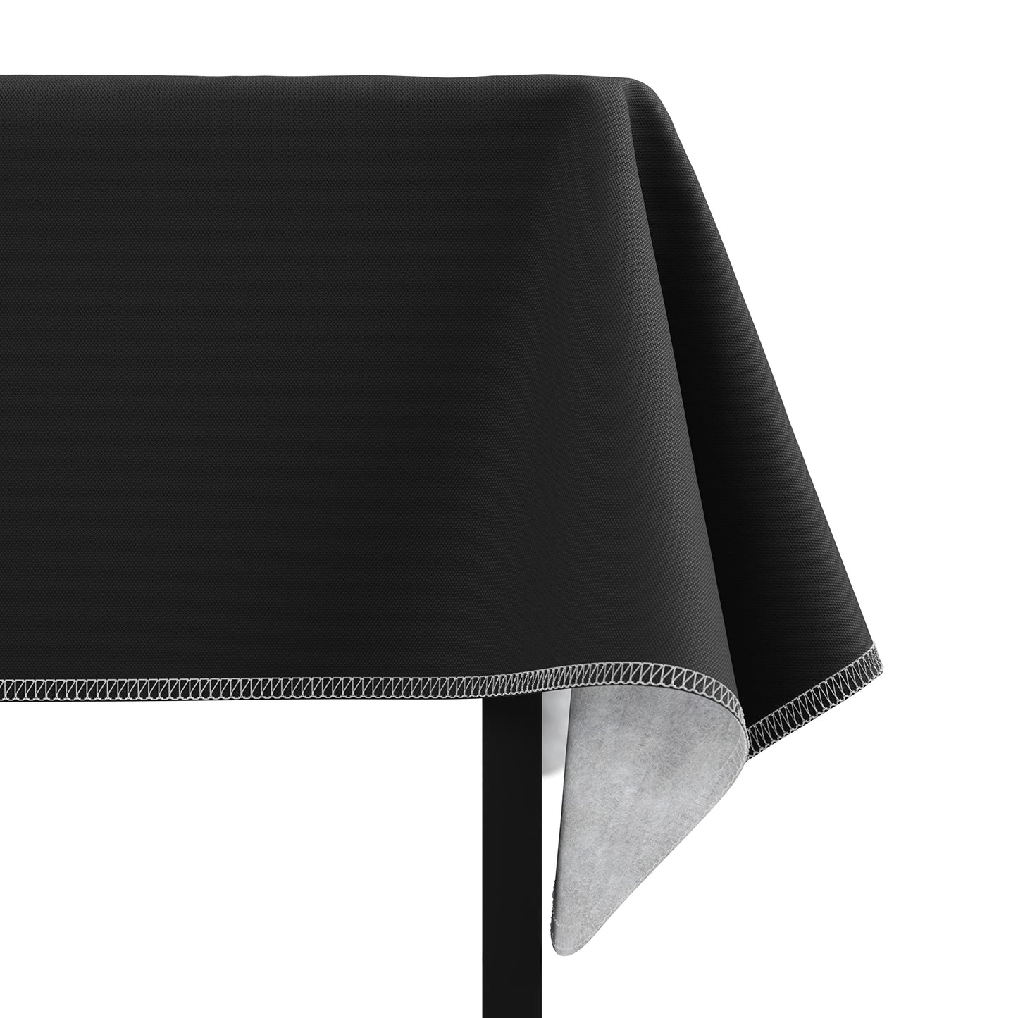 Black Flannel Backed Plastic Table Cover 54 In. x 108 In.