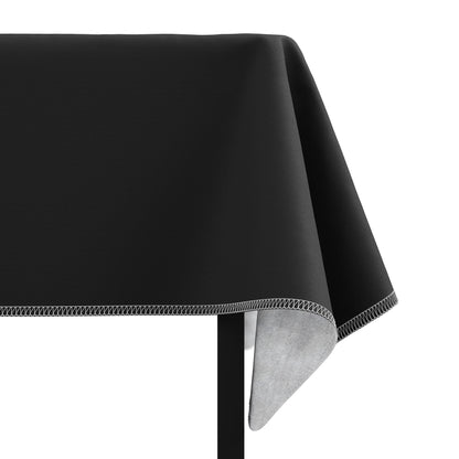 Black Flannel Backed Plastic Table Cover 54 In. x 108 In.