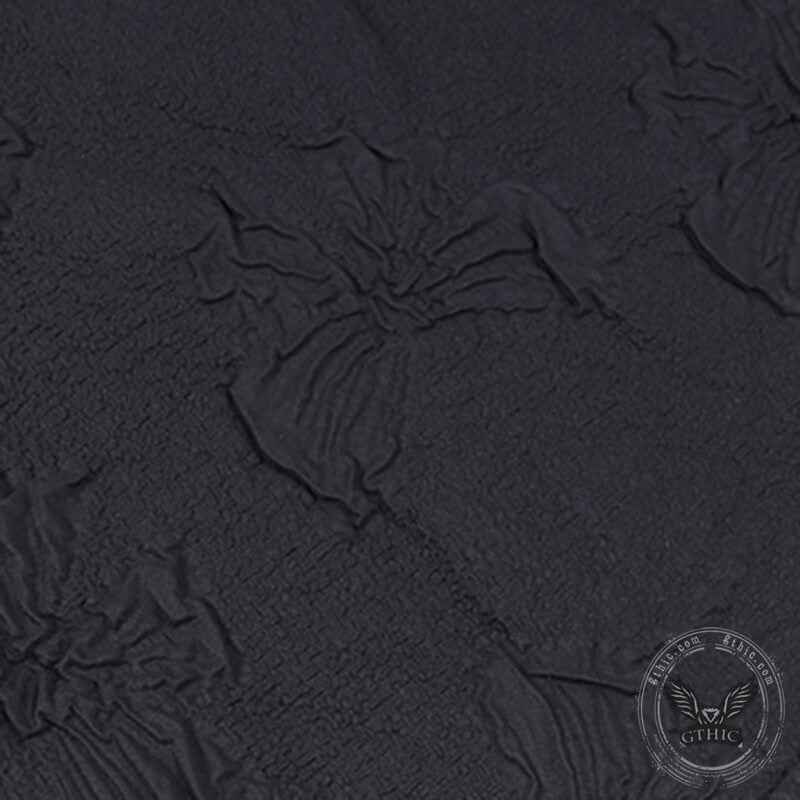 Black Goth Rose Polyester Party Dress