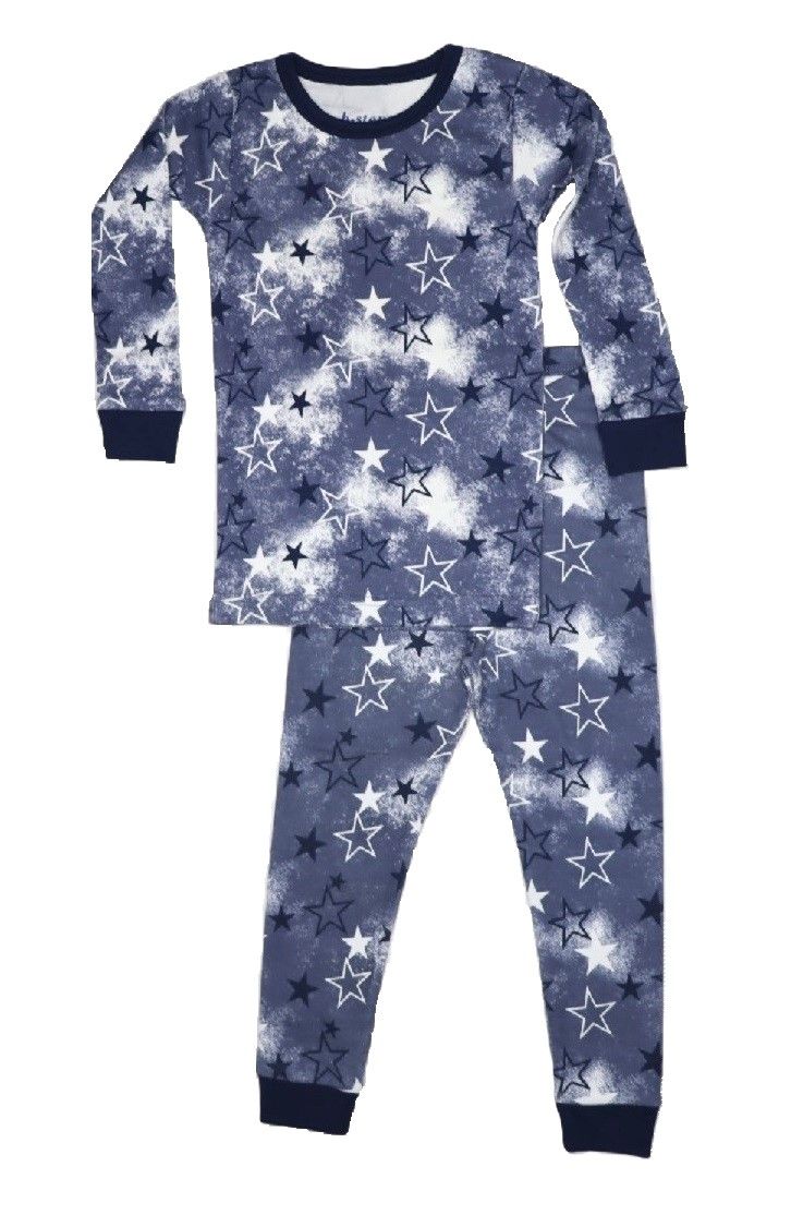 Kids Pajamas - Blue Spray Stars