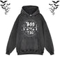 Boo To You Vintage Washed Hoodie Sweatshirt