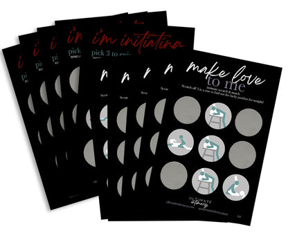 Get Both Packs "I'm Initiating" And "Make Love To Me Scratch Off Cards 2 Sets, 10 Total Cards