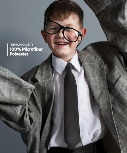 Vittorio Farina Boy's Satin Clip Necktie