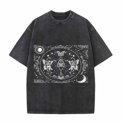 Butterfly Skull Universe Gothic T-shirt