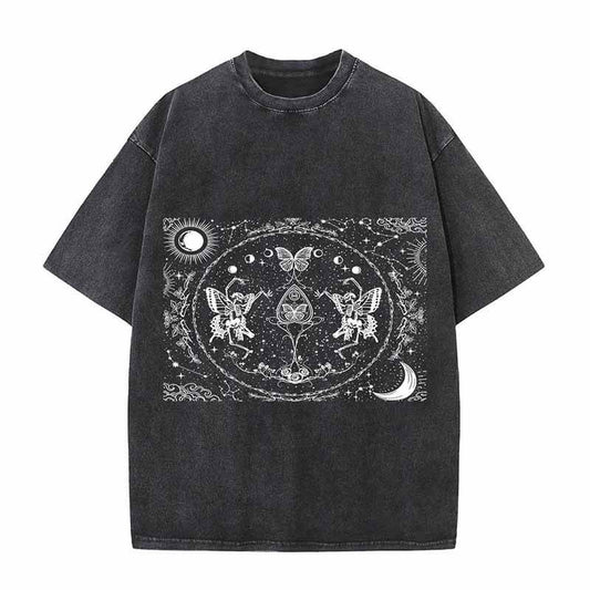 Butterfly Skull Universe Gothic T-shirt