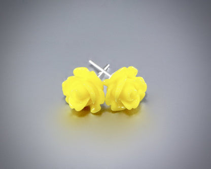 Ava - Flower Girl Colorful Rose Stud Earrings