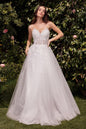 Strapless A-Line Lace & Tulle Wedding Dress