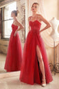 Lace & Layered Tulle A-Line Gown