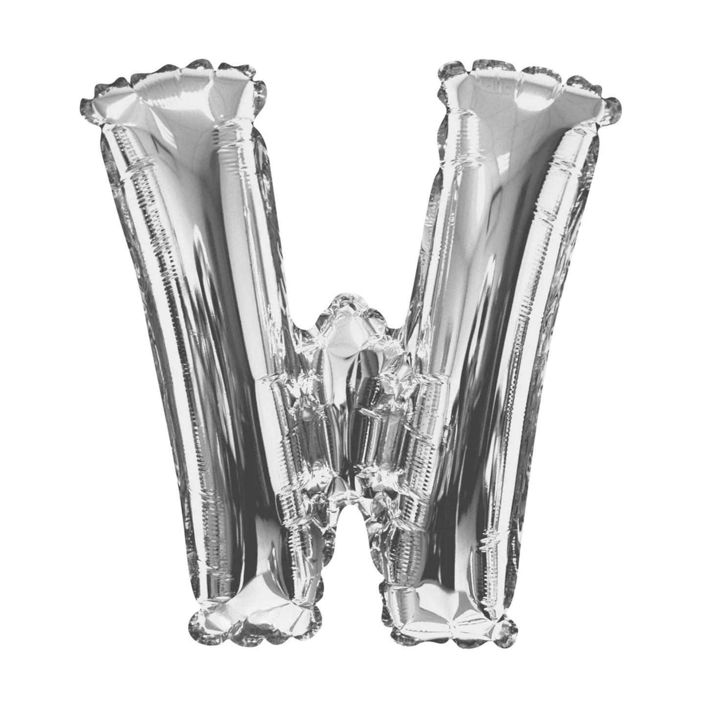 34 In. Silver Letter W Balloon