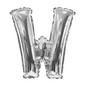 34 In. Silver Letter W Balloon