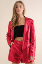 Sleek Metallic Blazer Set