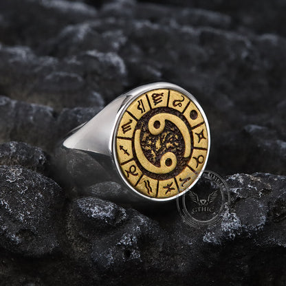 Cancer Stainless Steel Ring