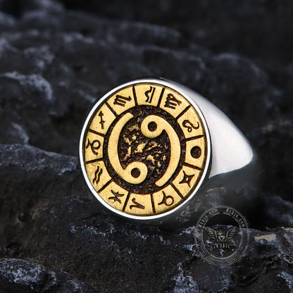 Cancer Stainless Steel Ring