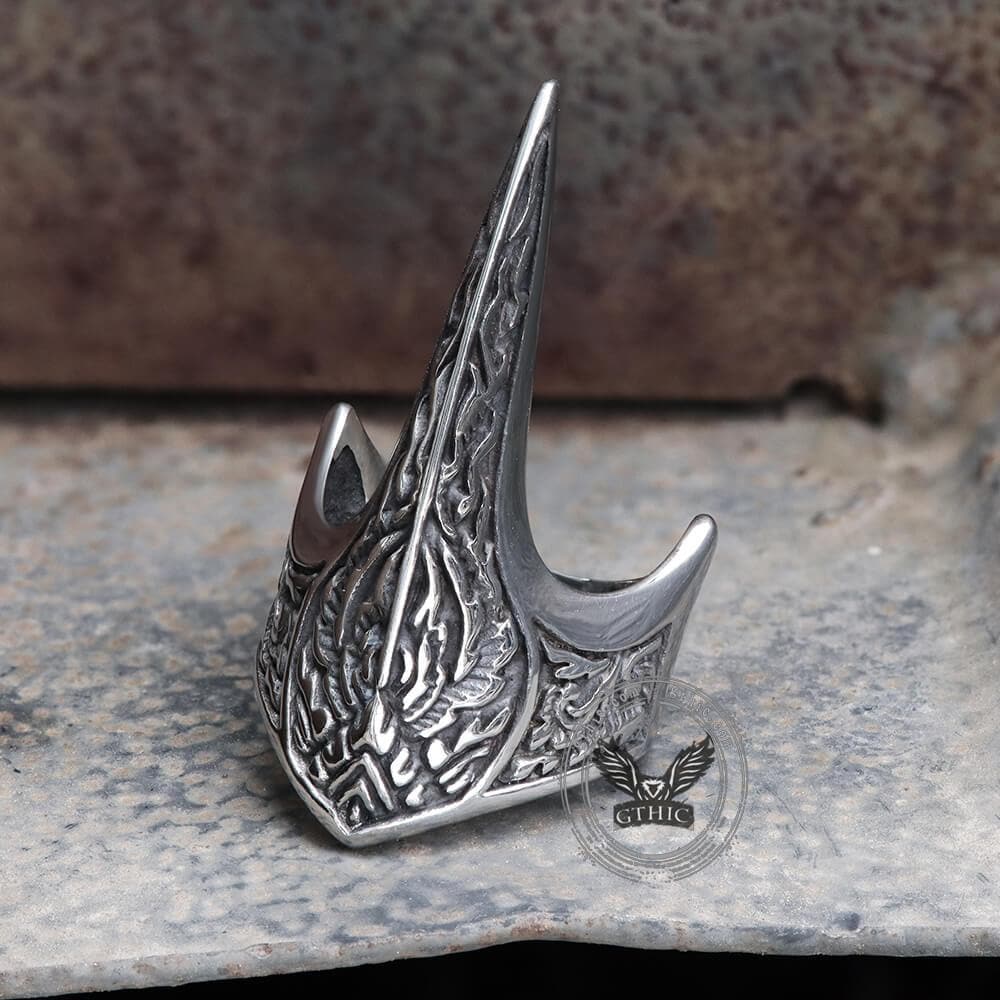 Carve Patterns Stainless Steel Archer Ring