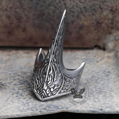 Carve Patterns Stainless Steel Archer Ring