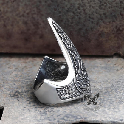 Carve Patterns Stainless Steel Archer Ring