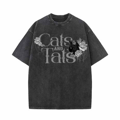 Cats And Tats Vintage Washed T-shirt