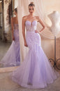 Strapless Embellished Mermaid Gown
