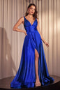 Glimmering Stretch Satin A-Line Dress