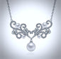 "Joy" - Pearl and Cubic Zirconia Bridal Necklace