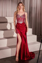 Soft Satin Fitted Dress With Crystal Embellished Details