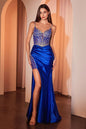 Soft Satin Fitted Dress With Crystal Embellished Details