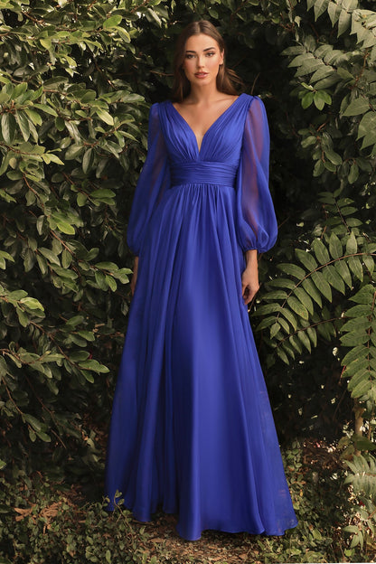 Long Sleeve Chiffon Dress