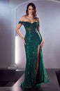 Off The Shoulder Sequin Gown