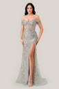 Off The Shoulder Sequin Gown