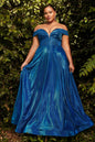 Metallic Off The Shoulder Ball Gown