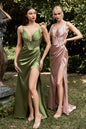 Gathered Satin Corset Dress