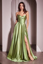 Strapless Satin A-Line Dress