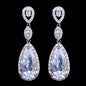 Amy - Silver Cubic Zirconia Bridal Earrings - More Colors Available