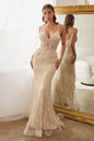 Fitted Beaded Mermiad Gown
