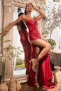 Strapless Satin Gown