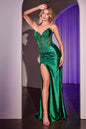 Strapless Lace & Stretch Satin Gown
