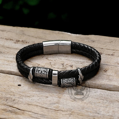 Celtic Knot and Viking Compass Stainless Steel Bracelet