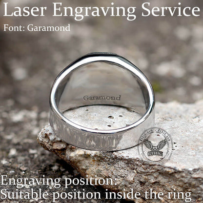 Viking Celtic Knot Gem-set Stainless Steel Ring