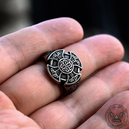 Celtic Knot Knights Templar Stainless Steel Viking Ring