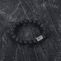 Celtic Knot Volcanic Rock Stainless Steel Bracelet