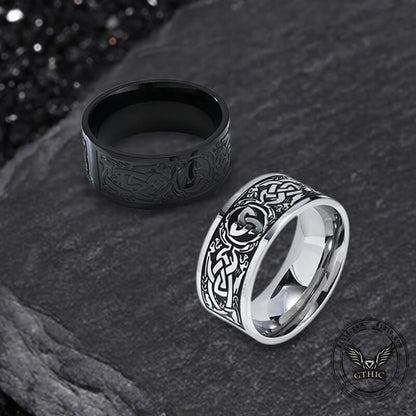 Celtic Symbol Design Stainless Steel Viking Ring