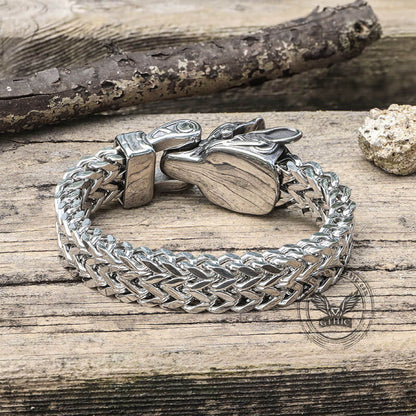 Celtic Wolf Stainless Steel Animal Bracelet