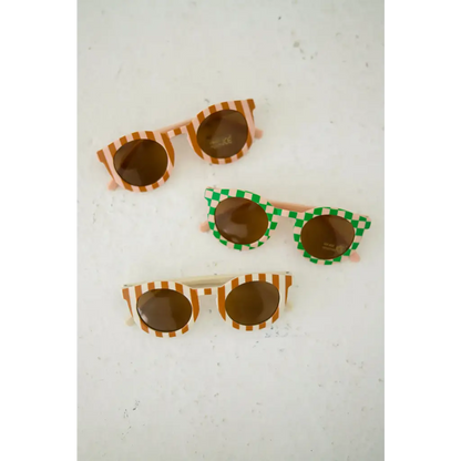 Green Checkered Kids Sunnies