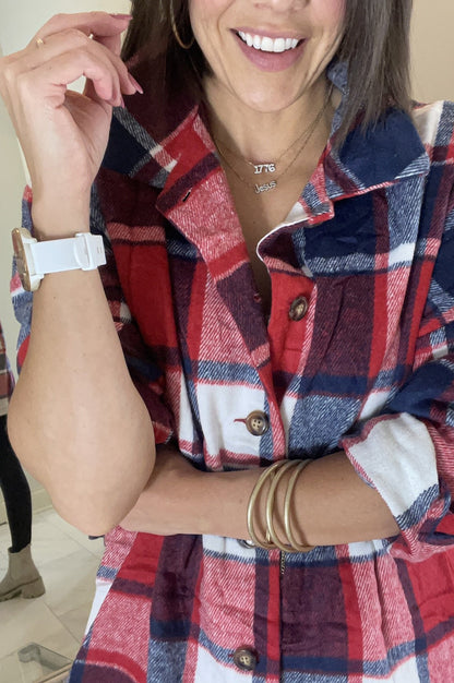Red White and Blue Shacket